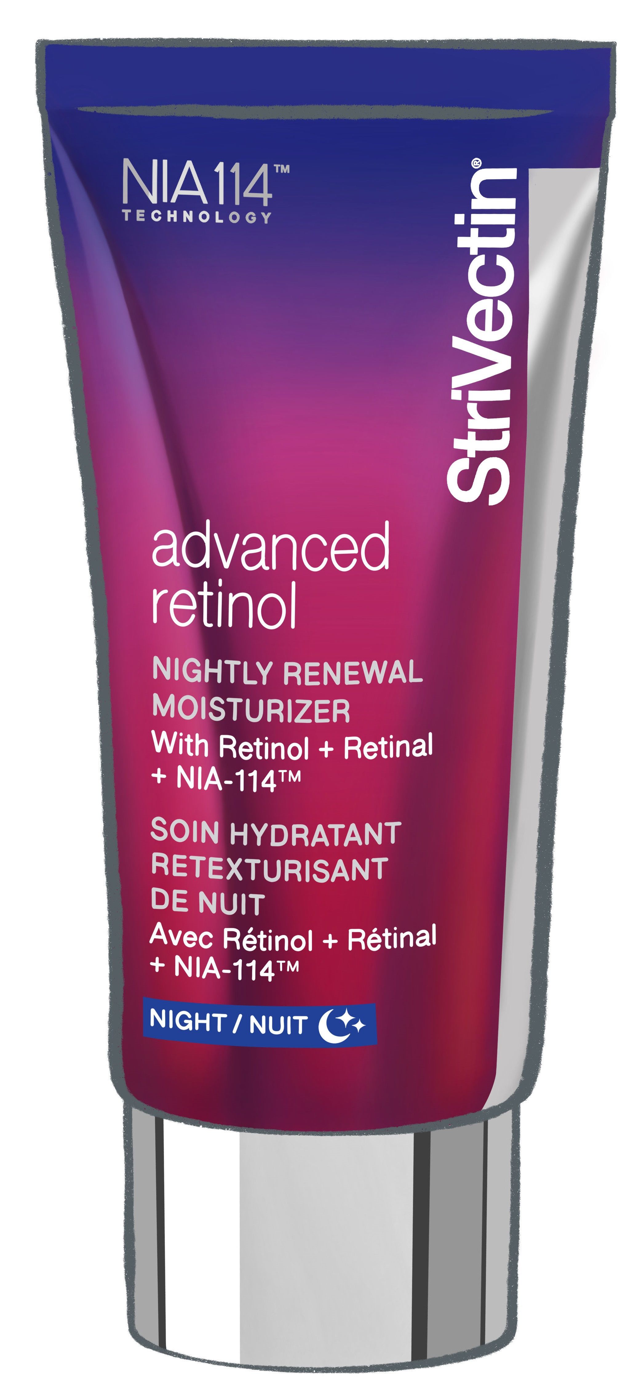 Intensīvs nakts mitrinātājs ar Advanced Retinol Retinol Grumbu un novecošanās aizkavēšana