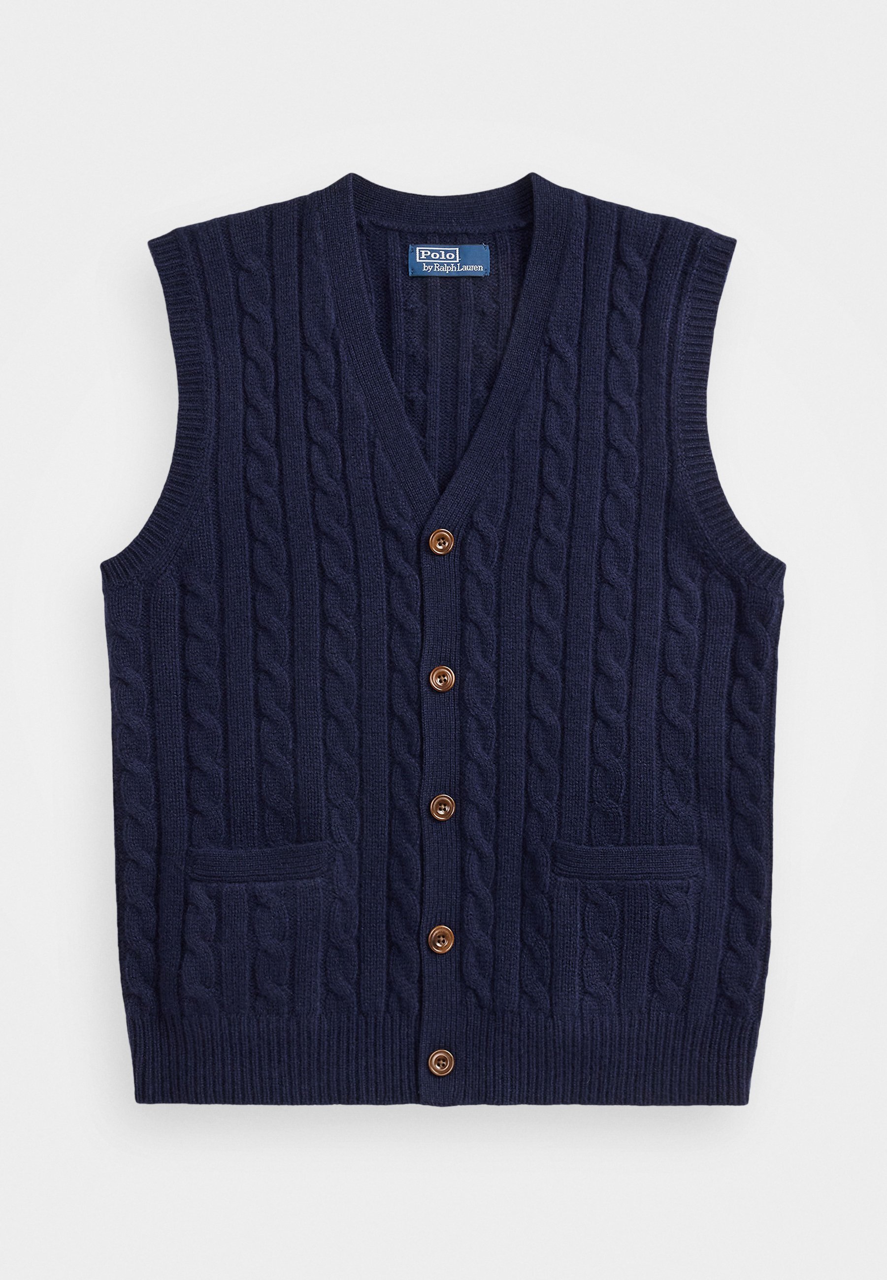 Polo Ralph Lauren kabelgebreid wollen kasjmier trui vest - Vest - donkerblauw