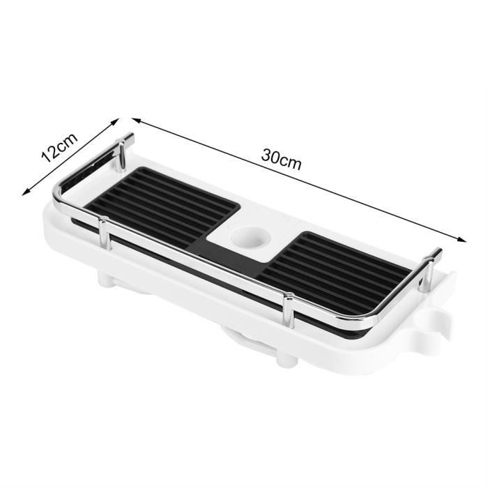 Etagère de douche à suspendre - ABS - chromage - Blanc