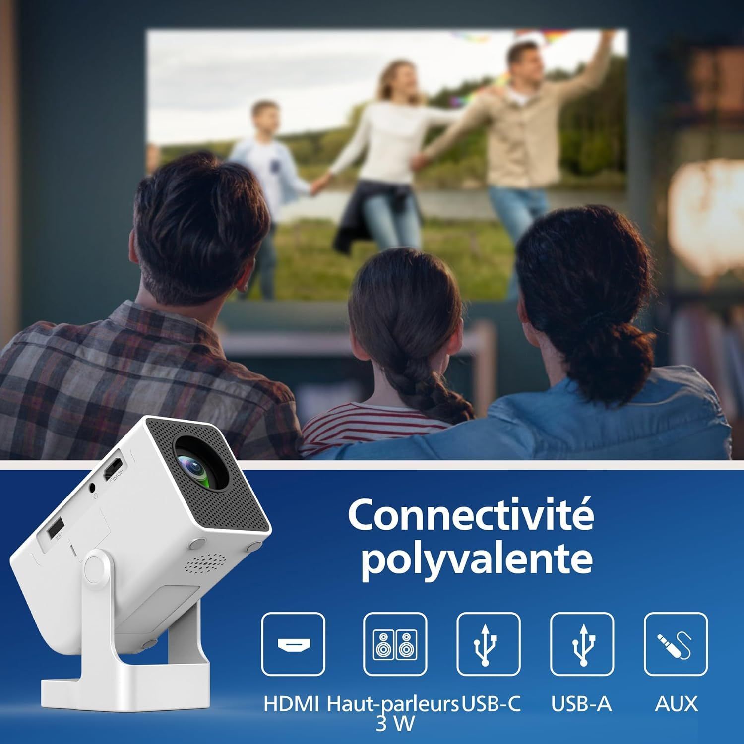Proyector de vídeo - PHILIPS - NeoPix 140 - HD 720p - LED - Wi-Fi - Blanco