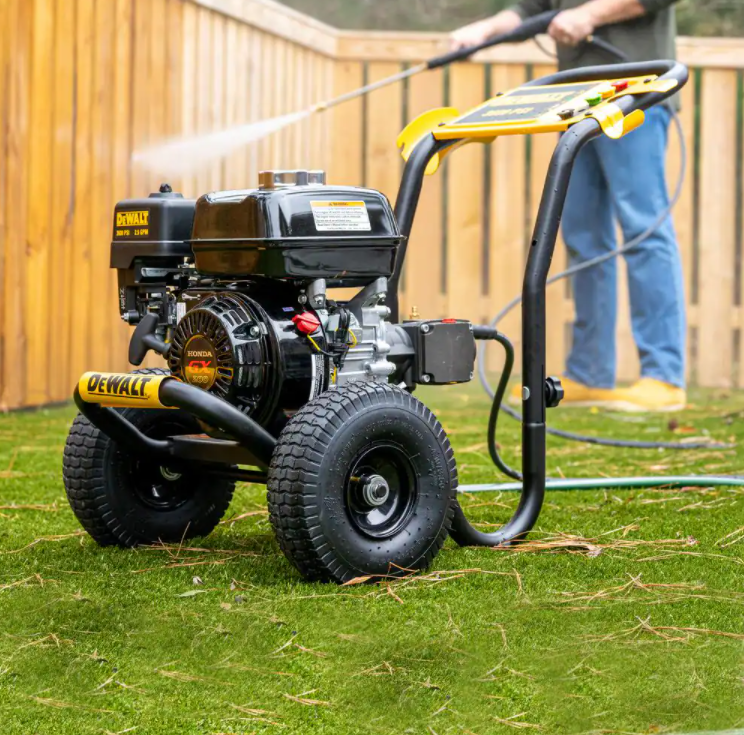 Lavadora de alta pressão DEWALT 3600 PSI 2.5 GPM a gasolina e água fria, modelo profissional, com motor HONDA GX200.