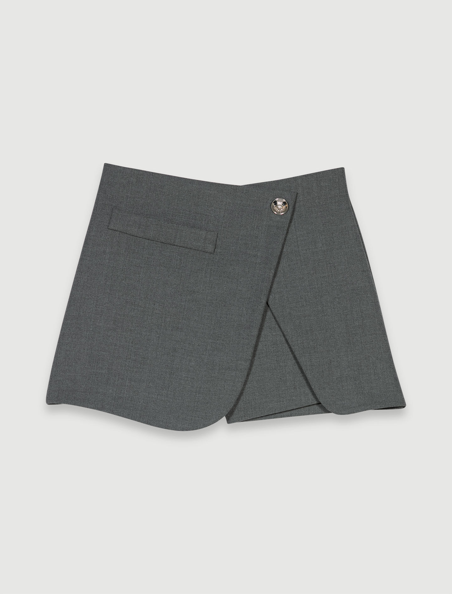 Pantaloni culotte asimetrici - Gri