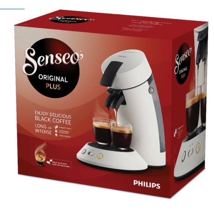 Philips SENSEO ORIGINAL+ Pod-koffiezetapparaat CSA210/11, Aroma Booster, Intensiteitsselector, 1 of 2 kopjes, Titaanwit