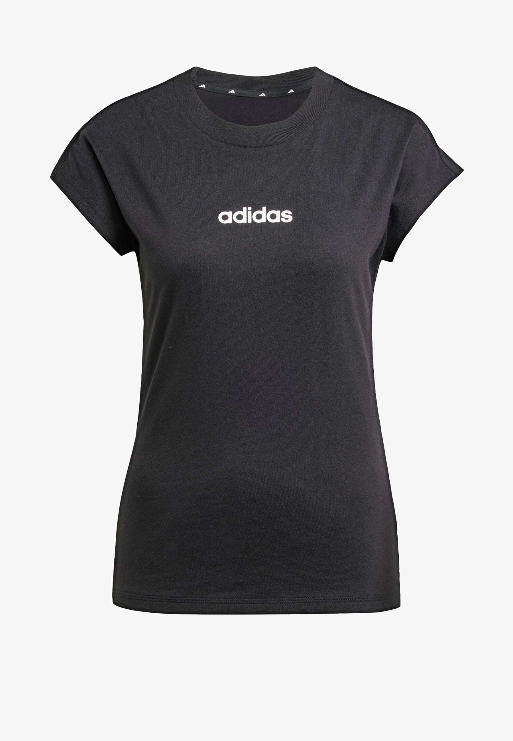 adidas Sportswear ESSENTIALS LINEAR - Basic T-Shirt - schwarz-weiß