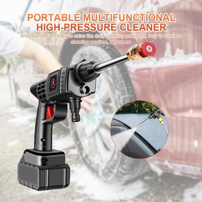 Hochdruckreiniger – JOULLI – Akku-Modell – 20000 mAh – 50 bar – Multifunktional