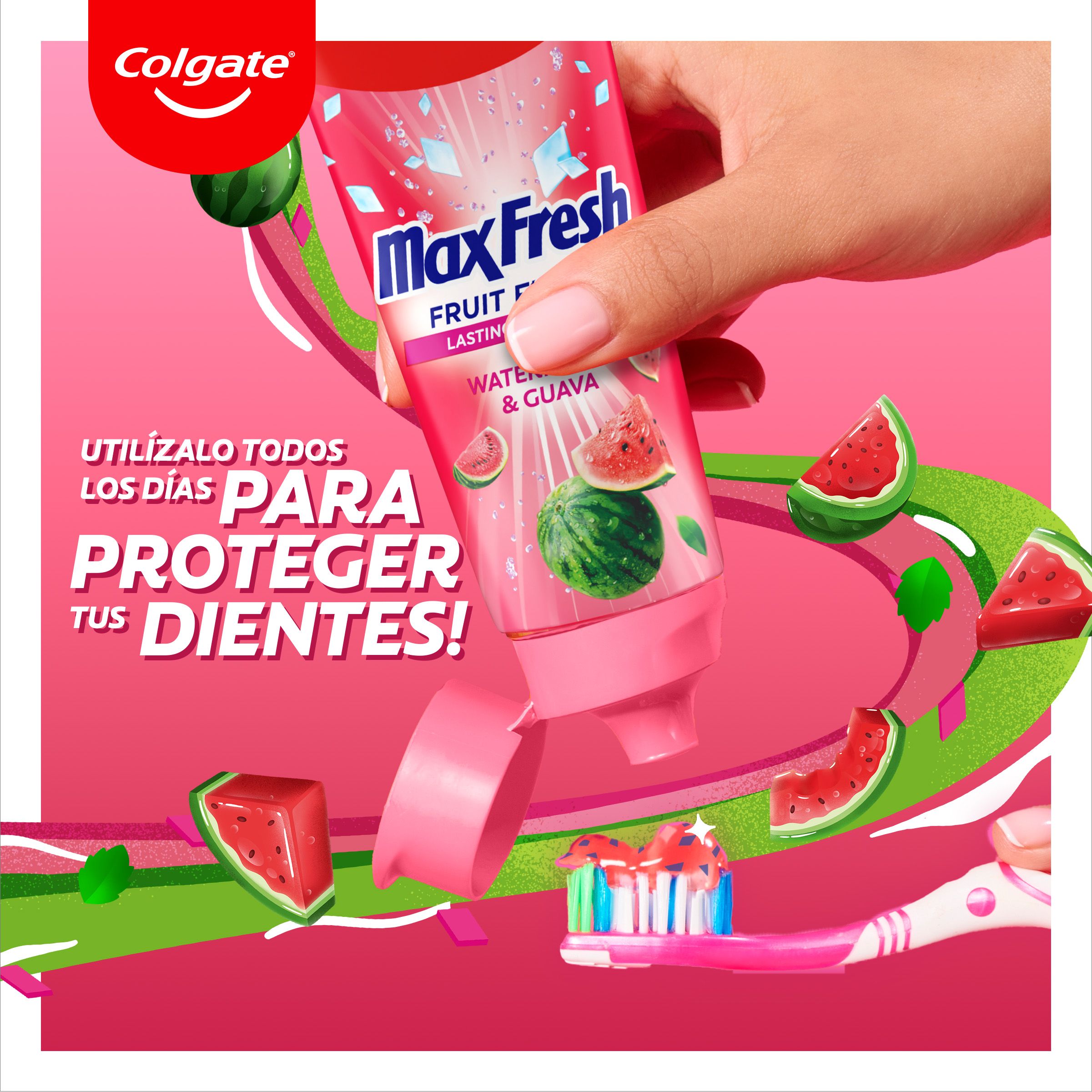 Colgate Max Fresh Fruit Fusion pasta za zube s okusom lubenice i guave Paste za zube i paste za zube
