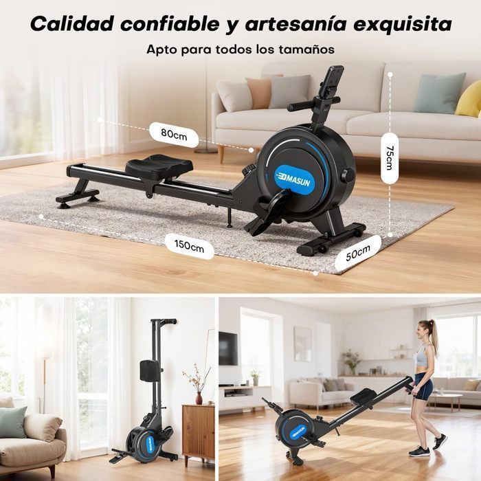 Vogatore magnetico DMASUN per uso domestico - 16 livelli di resistenza - Capacità 160 kg - Forte resistenza magnetica