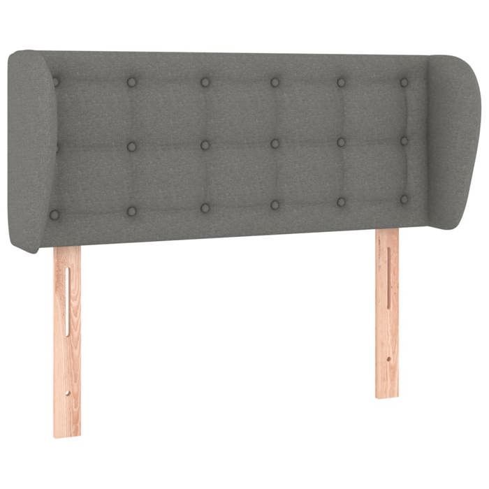 Tête de lit - vidaXL - Gris foncé - 93x23x78/88 cm - Tissu durable - Hauteur réglable