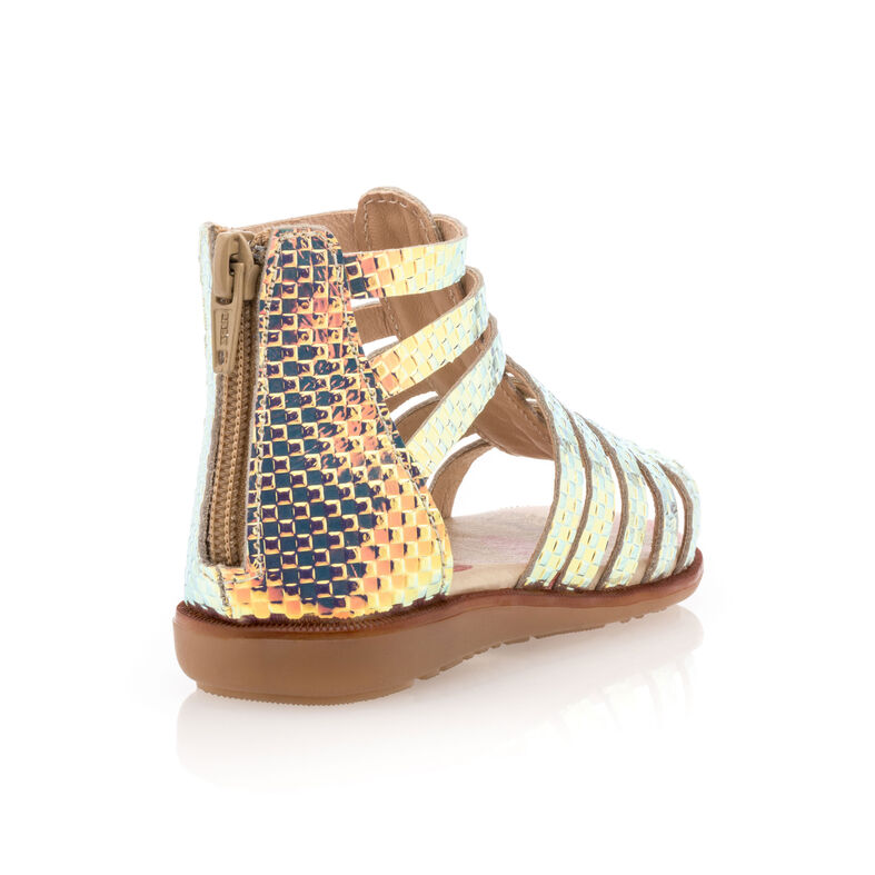 Sandali gialli da ragazza / Scarpe aperte in punta