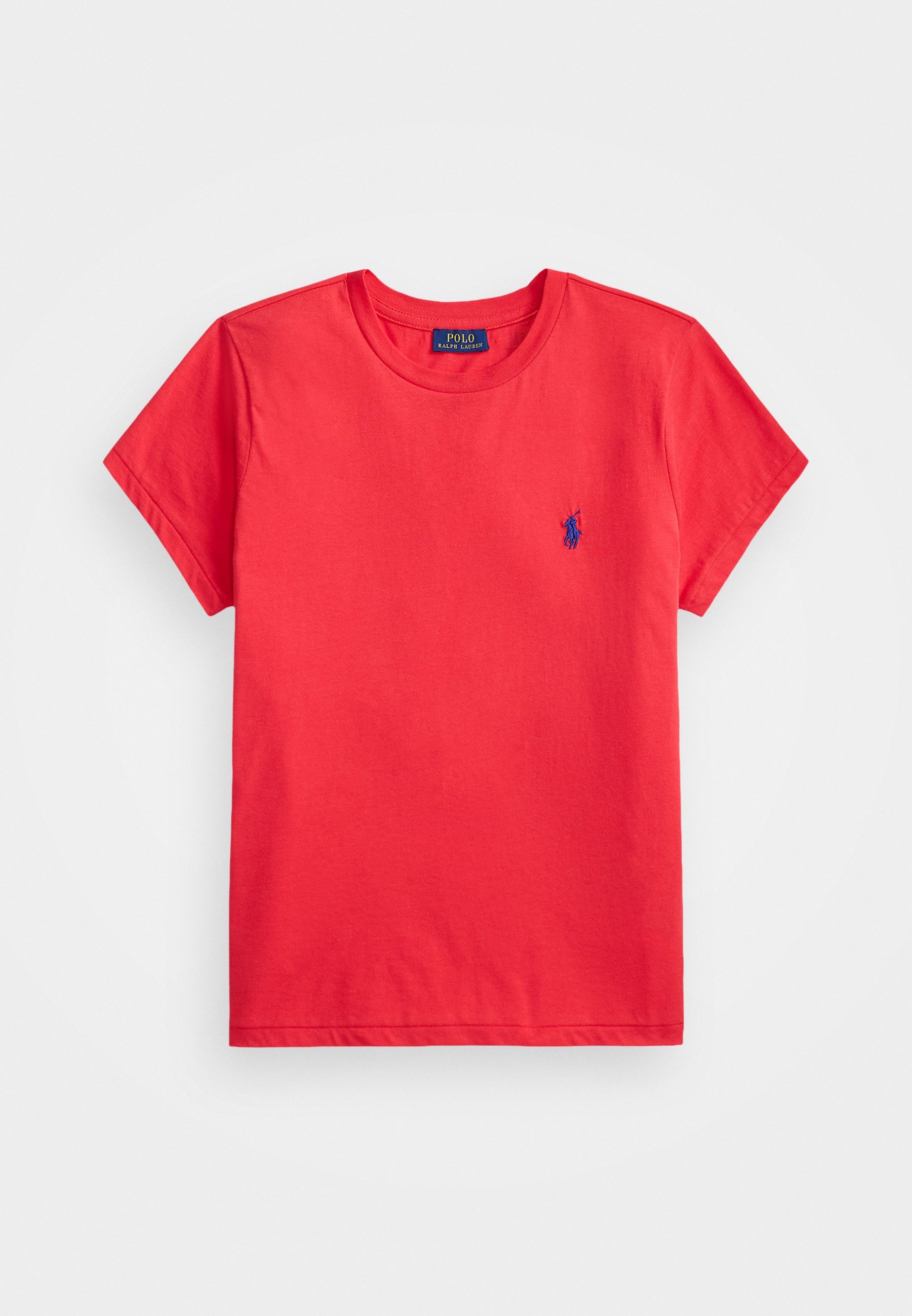 Polo Ralph Lauren COTTON JERSEY CREWNECK T-SHIRT - Tricou simplu - roșu-portocaliu intens