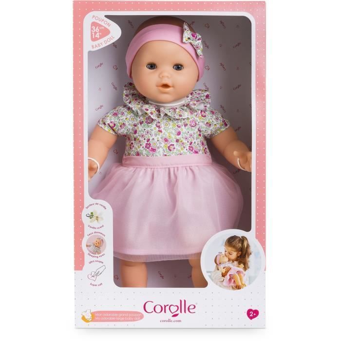 Large baby doll - COROLLE - My Adorable Large Baby Doll with Flowering Garden - 36 cm - Ages 2+