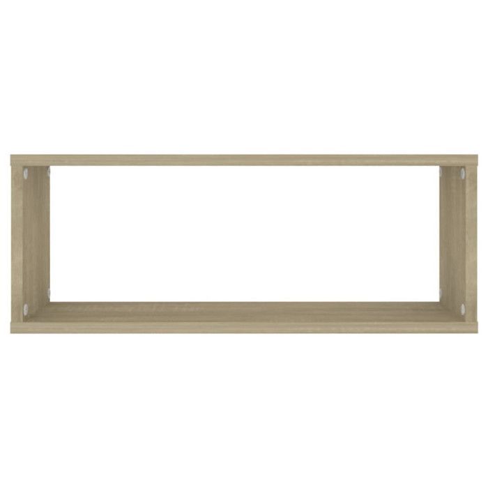 vidaXL Kuutiomainen seinähylly 2 kpl Sonoma-tammi 60x15x23 cm lastulevy