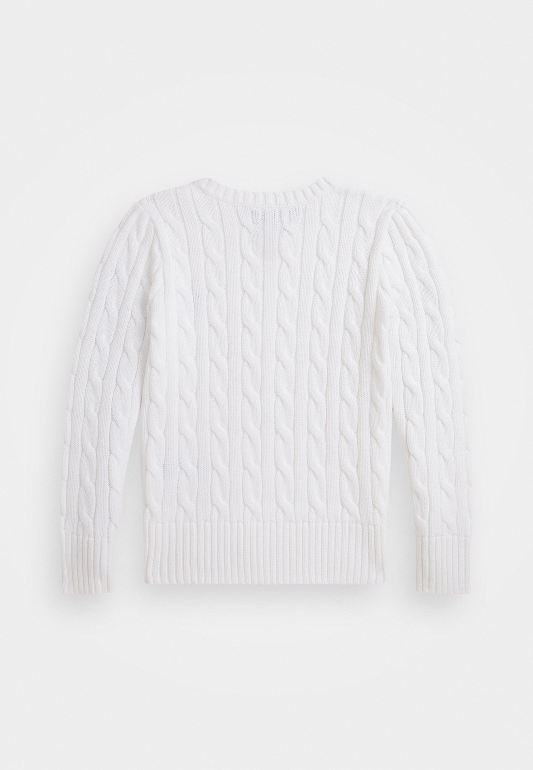 Polo Ralph Lauren CABLE CN-SWEATER-PULLOVER - Trui - optisch wit met marineblauw