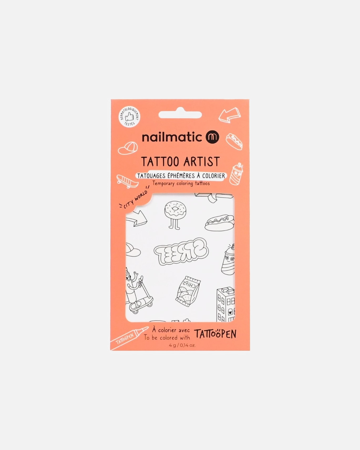 Nailmatic planche de taouage a colorier - city world