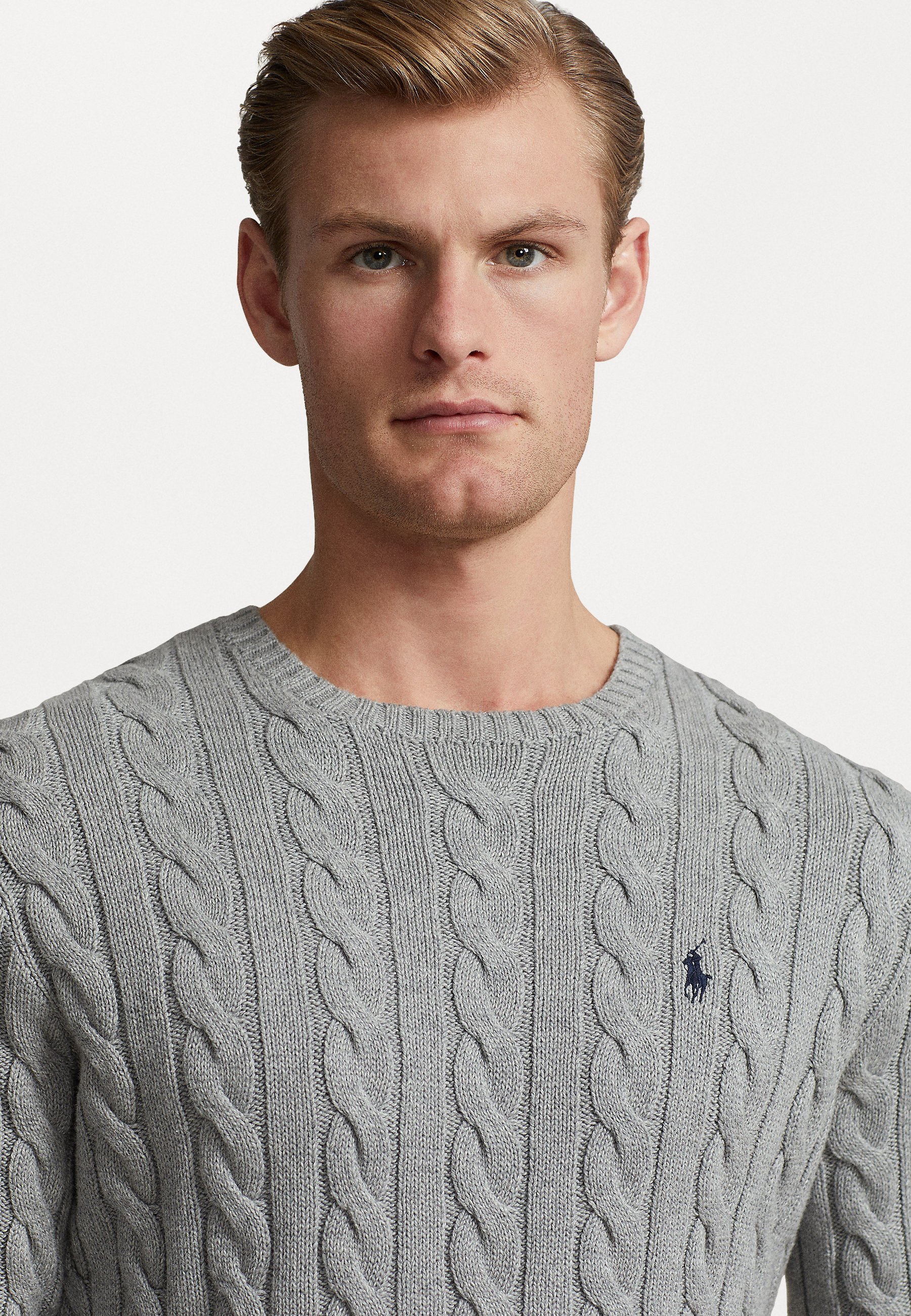 Polo Ralph Lauren CABLE-KNIT COTTON JUMPER - Sveter - black
