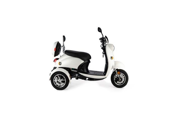 Veleco ZT63 3-wheel electric scooter for people with reduced mobility and seniors, road-legal, white, puncture-proof solid tires
