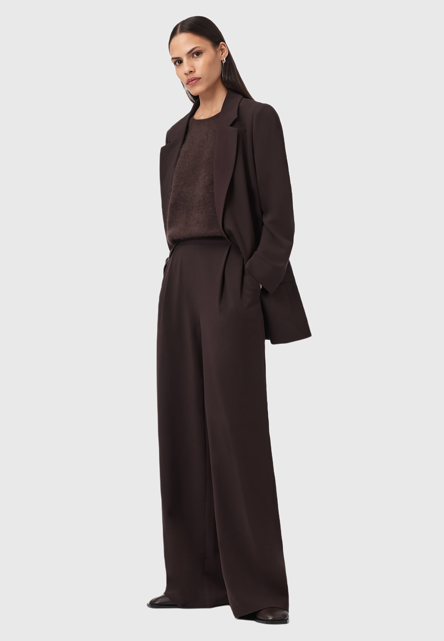 AllSaints ALEIDA TROUSER - Broek - bordeauxrood