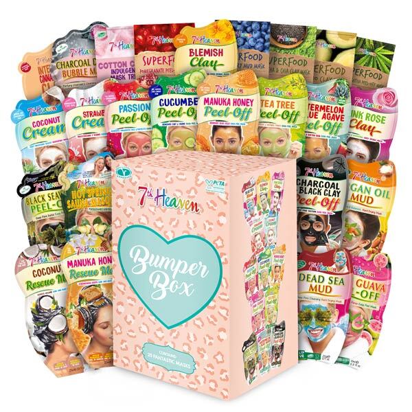 Dárková sada 7th Heaven Bumper Box Pamper - 25 pleťových a vlasových masek