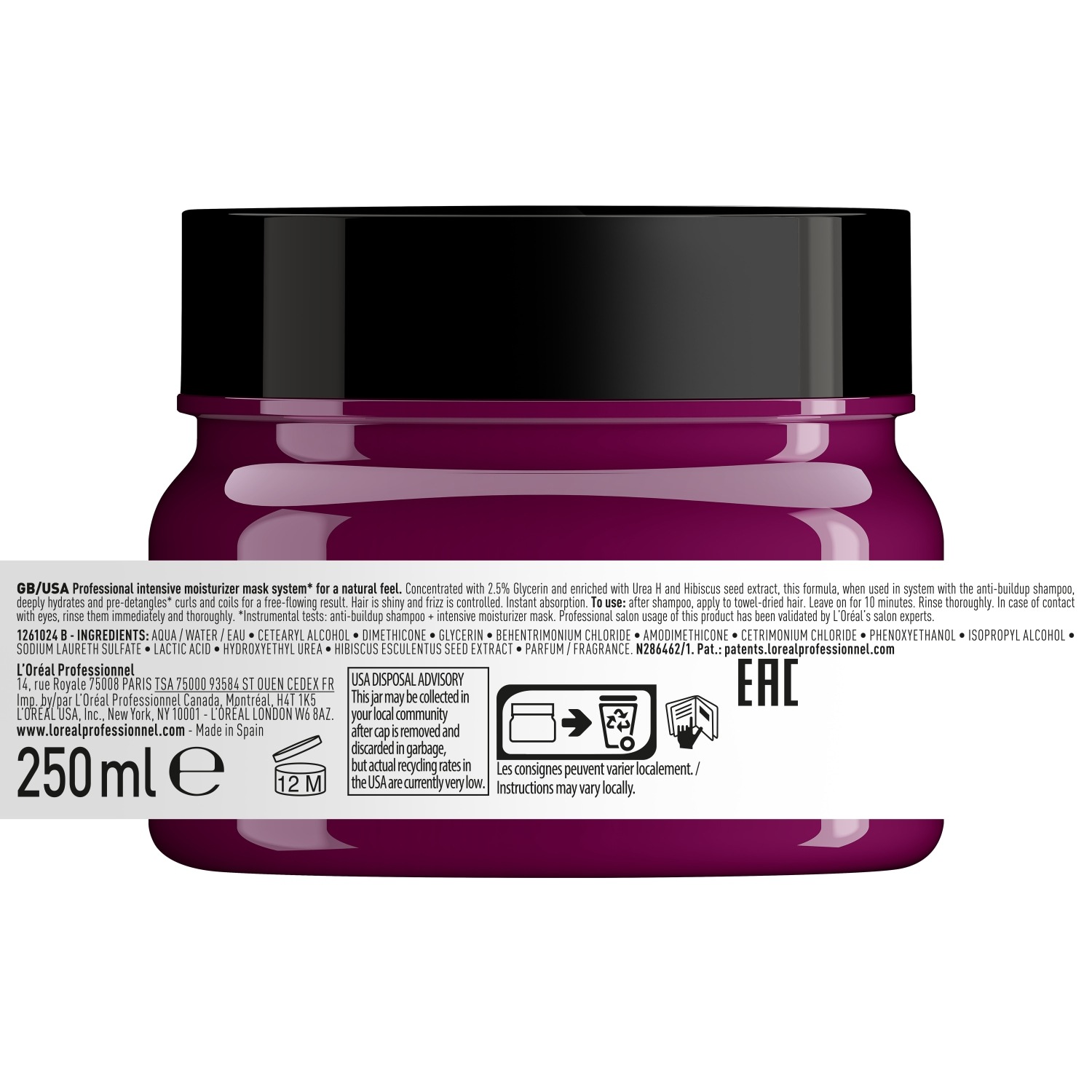 L'Oréal Professionnel plaukų kaukė Curl Expression intensyviai drėkinanti kaukė - 250 ml