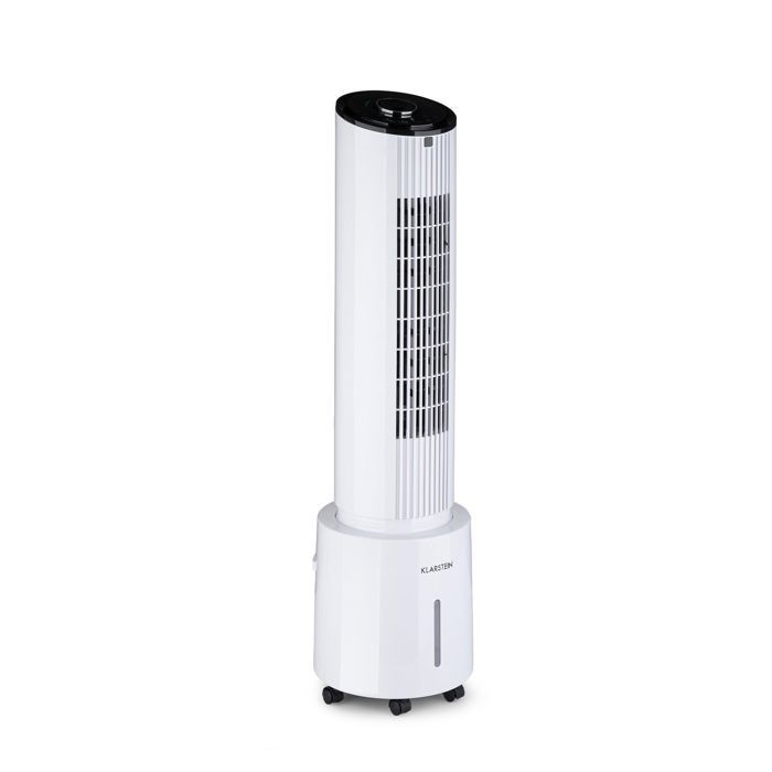 Enfriador de aire tipo cascada Klarstein - Ventilador, humidificador, purificador - Blanco