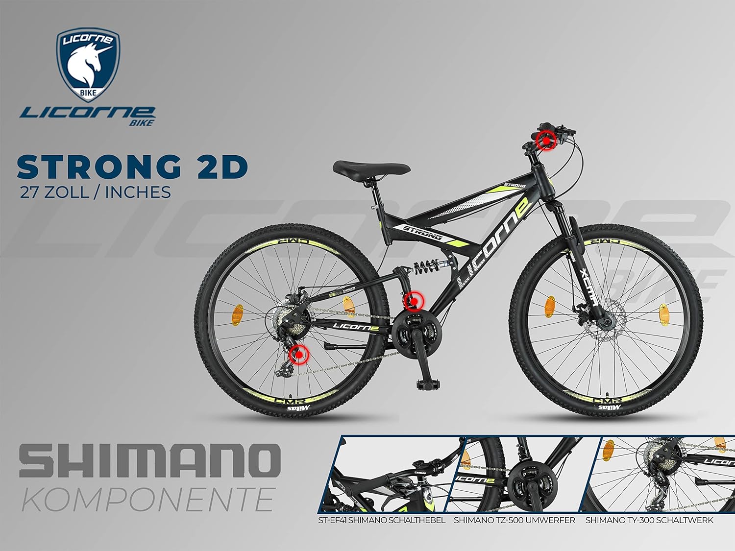 Prémiové horské kolo Licorne Bike Strong 2D