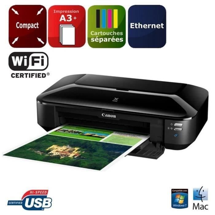 Drucker – CANON PIXMA iX6850 – Tintenstrahldrucker für Büro und Fotos – 5 separate Tintenpatronen – Farbe – WLAN – Schwarz