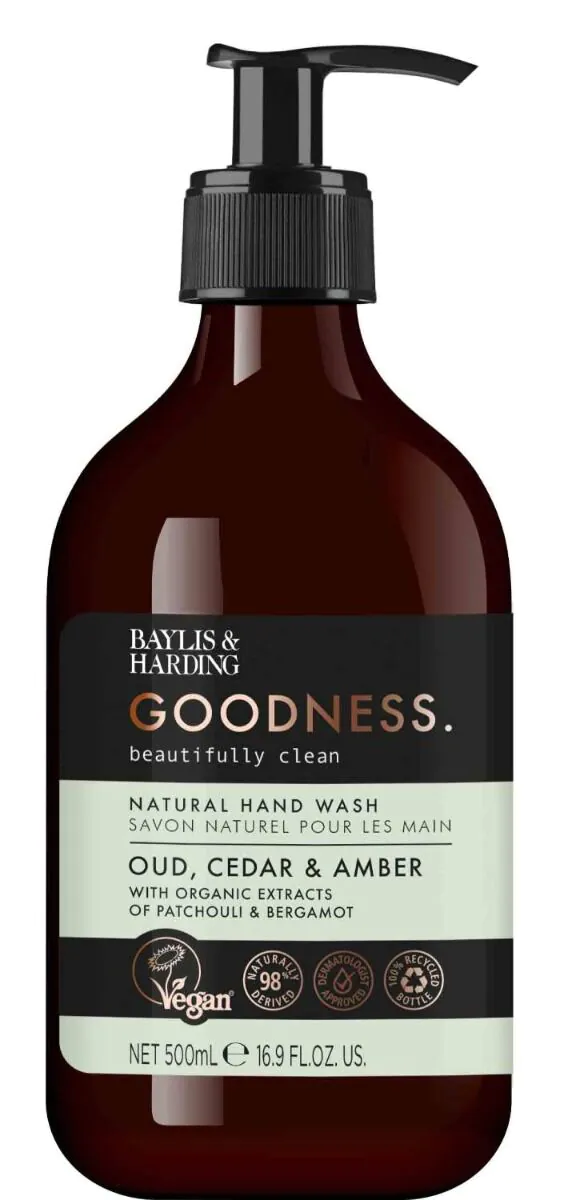Baylis & Harding Mydło w płynie Goodness Oud, Cedar & Amber