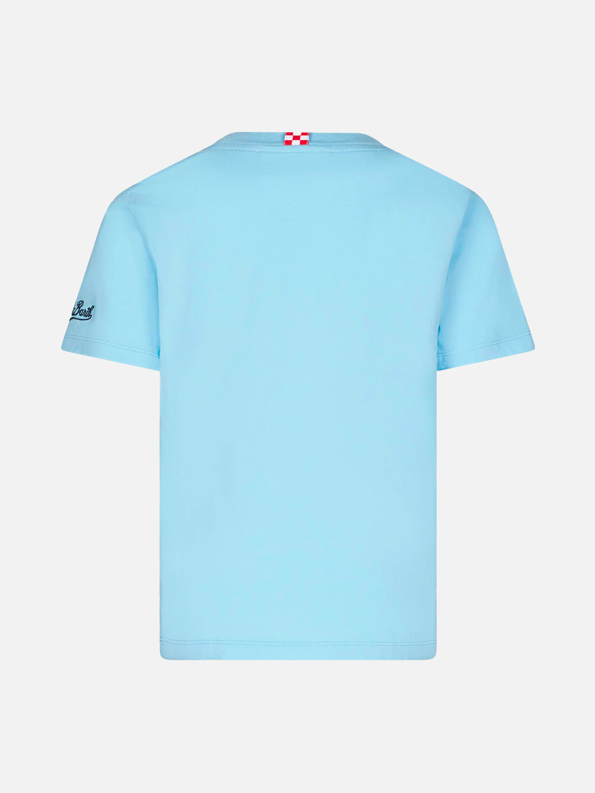 Kinder T-shirt van katoen met Vespa Mykonos-print | SPECIALE EDITIE