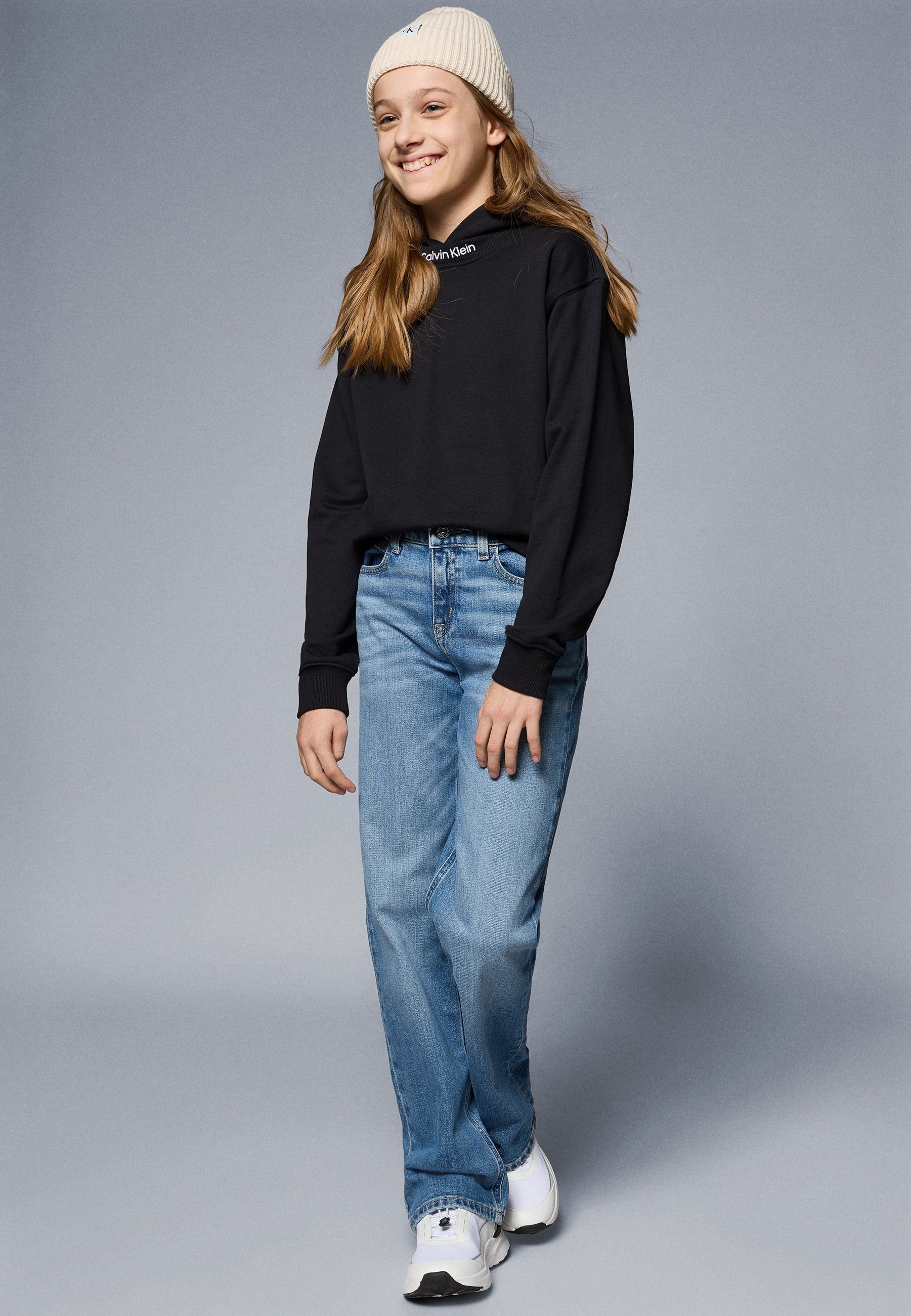 Sweat à capuche unisexe Calvin Klein Jeans LOGO - Noir