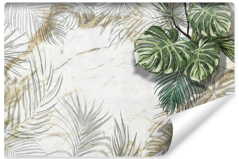 Fototapeta MONSTERA Palmy Abstrakcja 3D 90x60cm