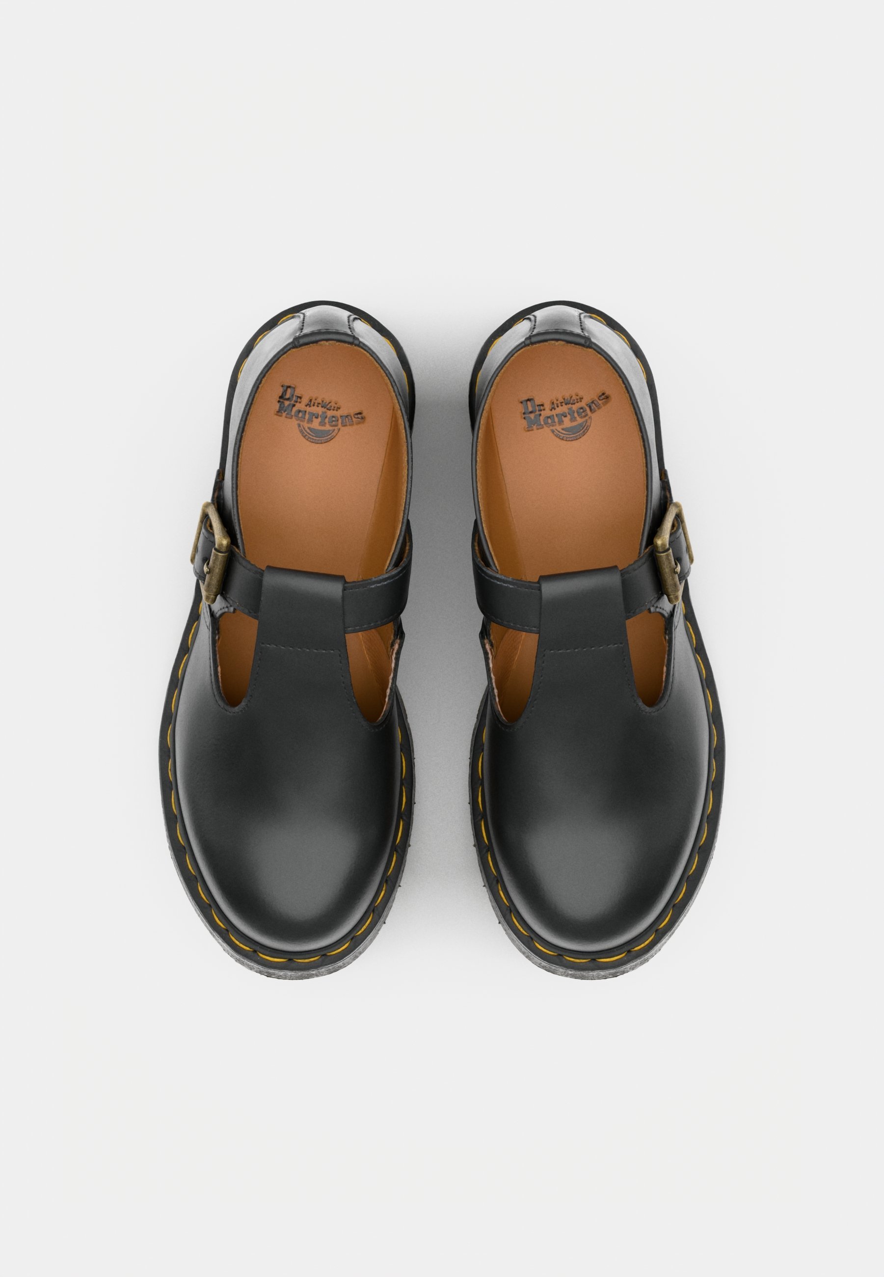 Dr. Martens POLLEY T BAR SCHOEN - Instappers - zwart glad