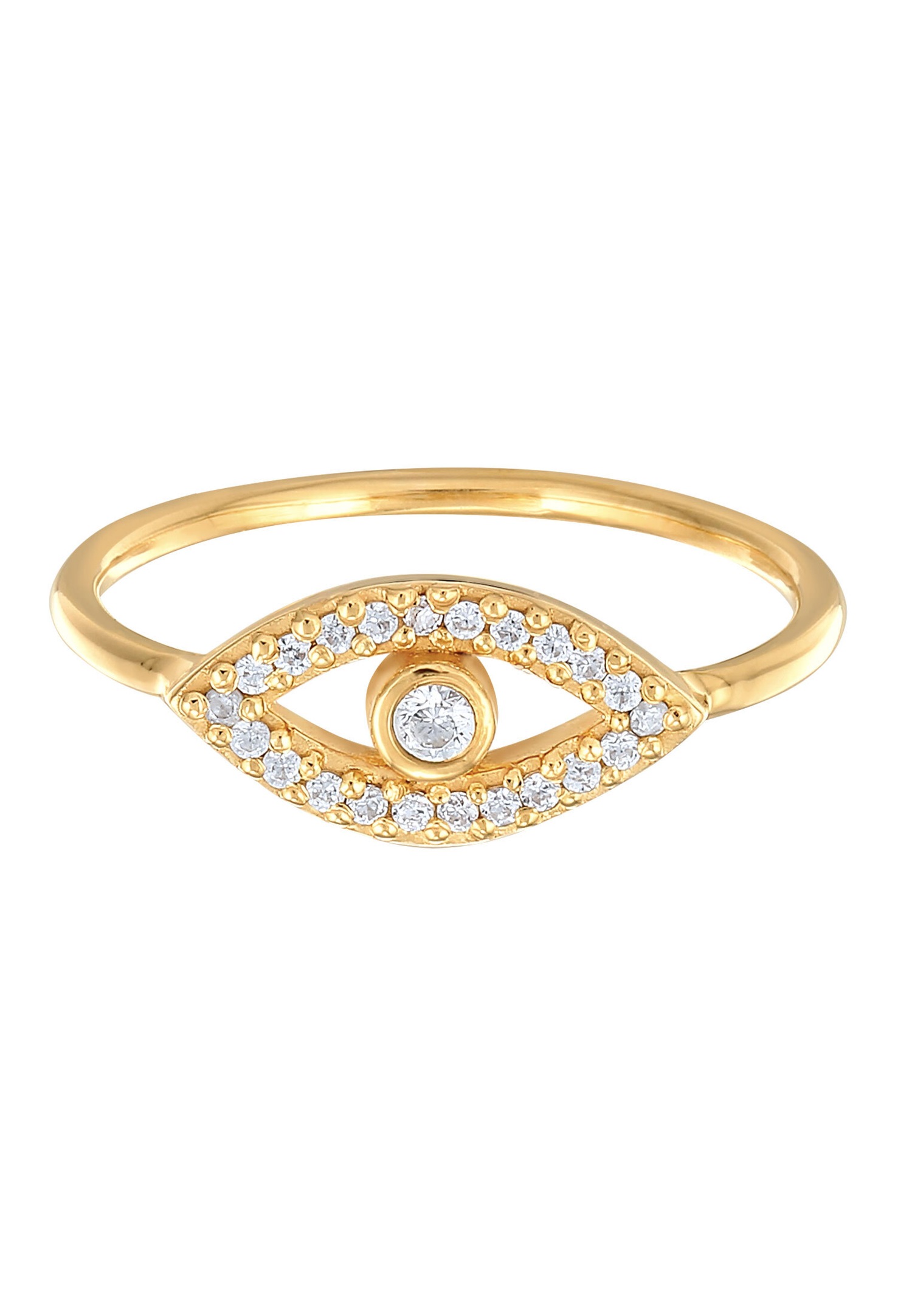 Elli Femmes symbole Evil Eye étincelant avec cristaux de zirconium en argent sterling 925