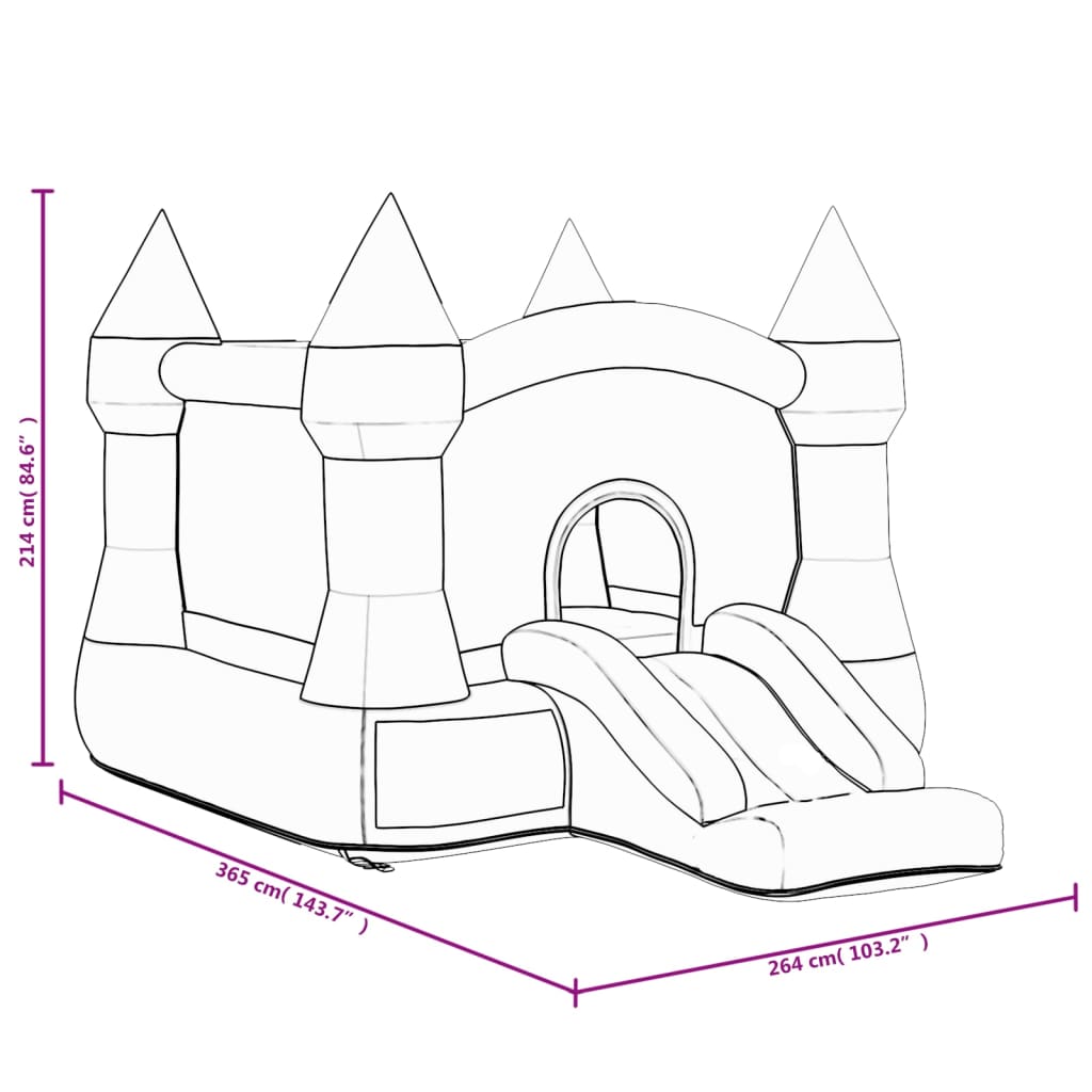  Happy Hop Inflatable Castle 264 x 365 x 214 cm