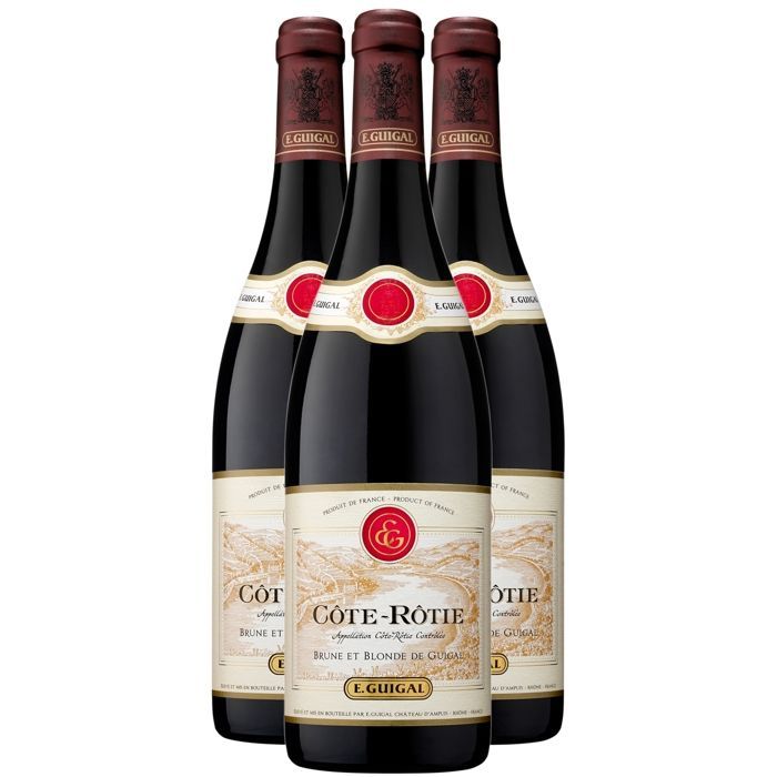 Maison Guigal Côte Rôtie Brune and Blonde 2021 - Vino rosso della Valle del Rodano (3x75cl)
