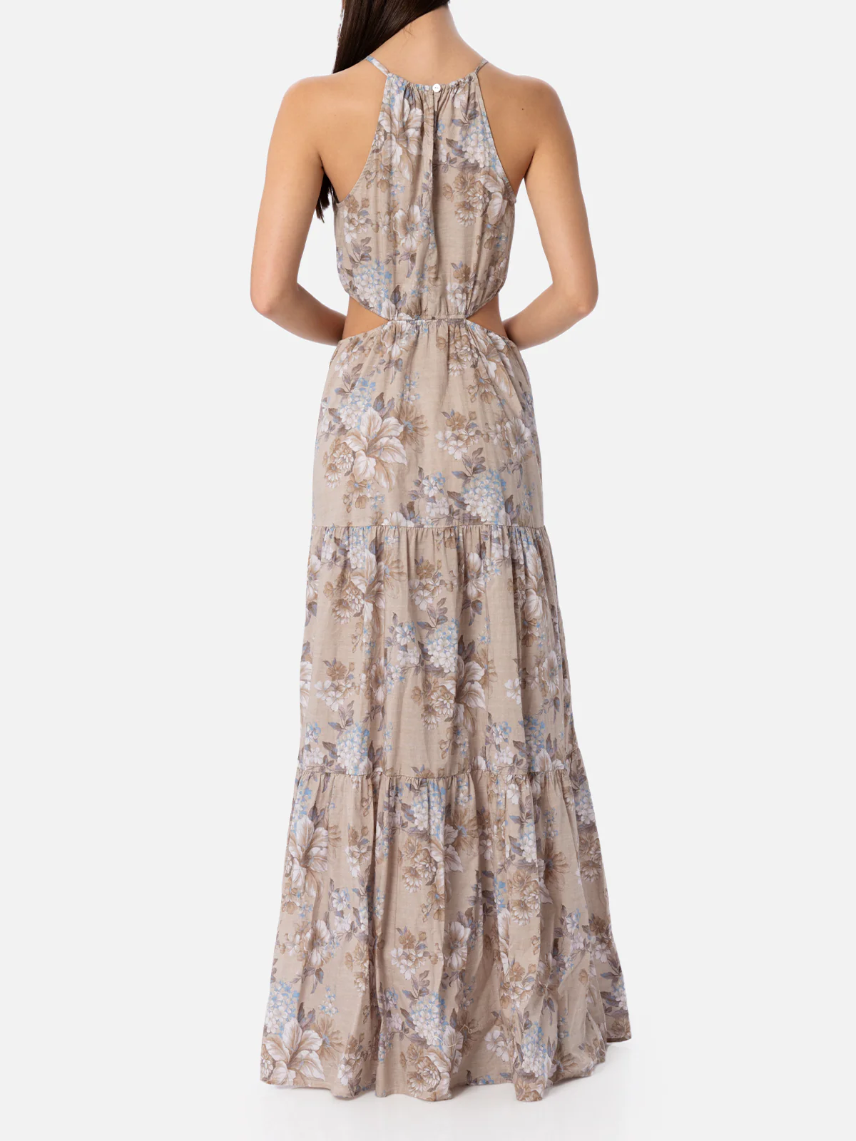 Lange jurk voor dames van Kaby met bloemenprint