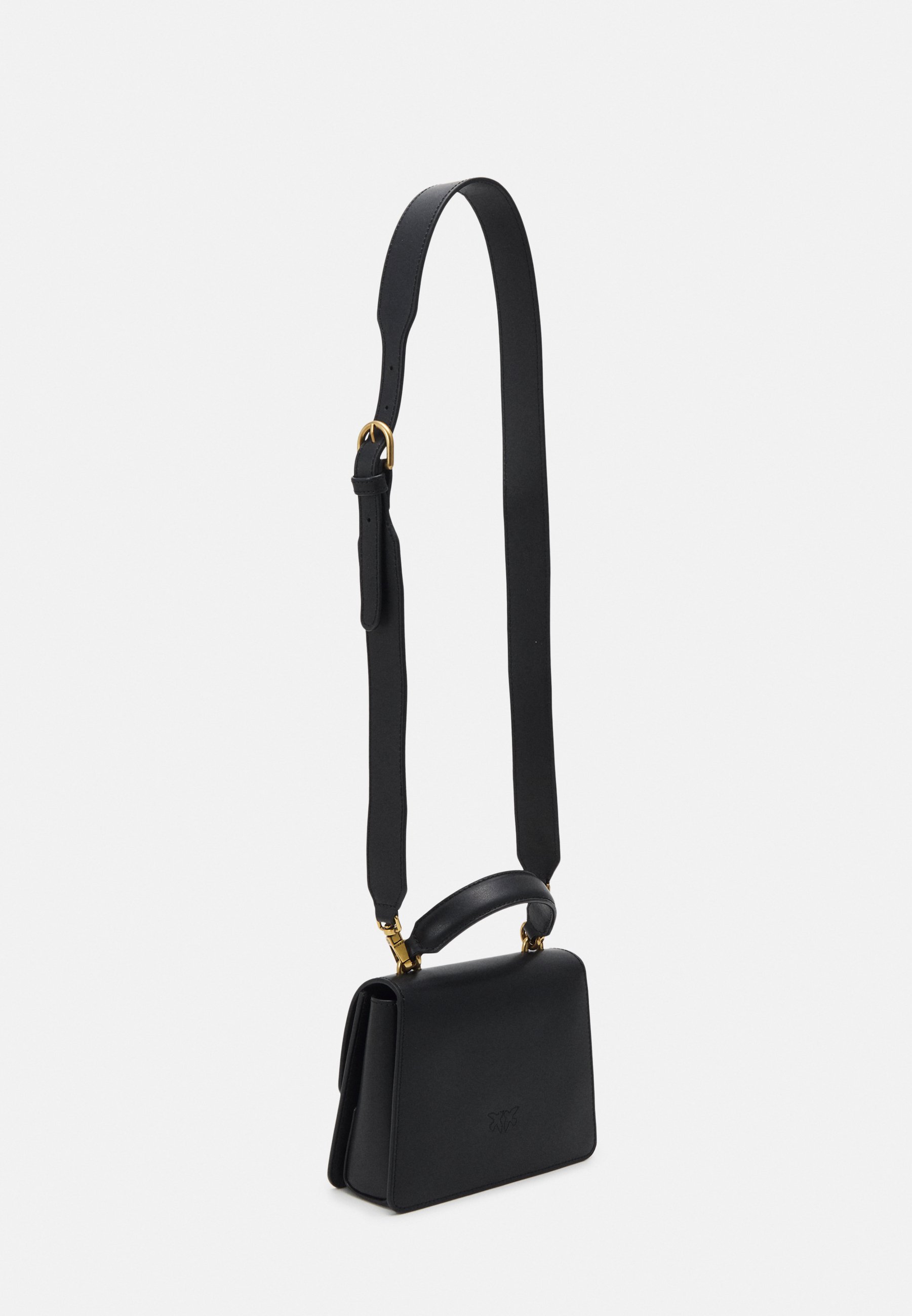 Pinko LOVE ONE MINI À POIGNÉE SUPÉRIEURE - Sac à main - noir/or antique