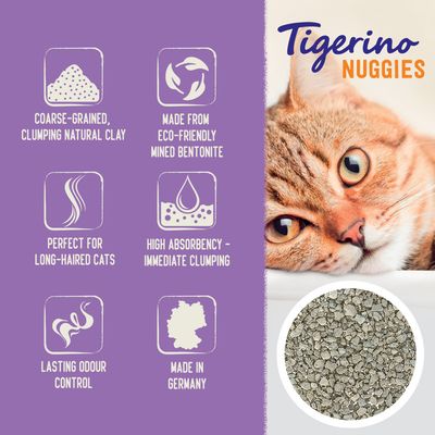 Tigerino Nuggies XL-Grain -kissanhiekka – vauvanpuuterin tuoksu