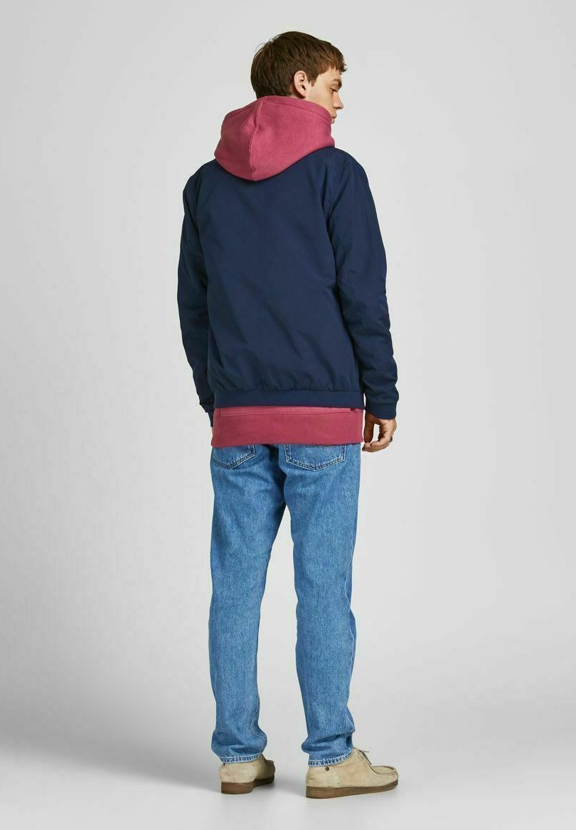 Jack & Jones JJERUSH HARRINGTON - Bomber Jacket - navy blazer