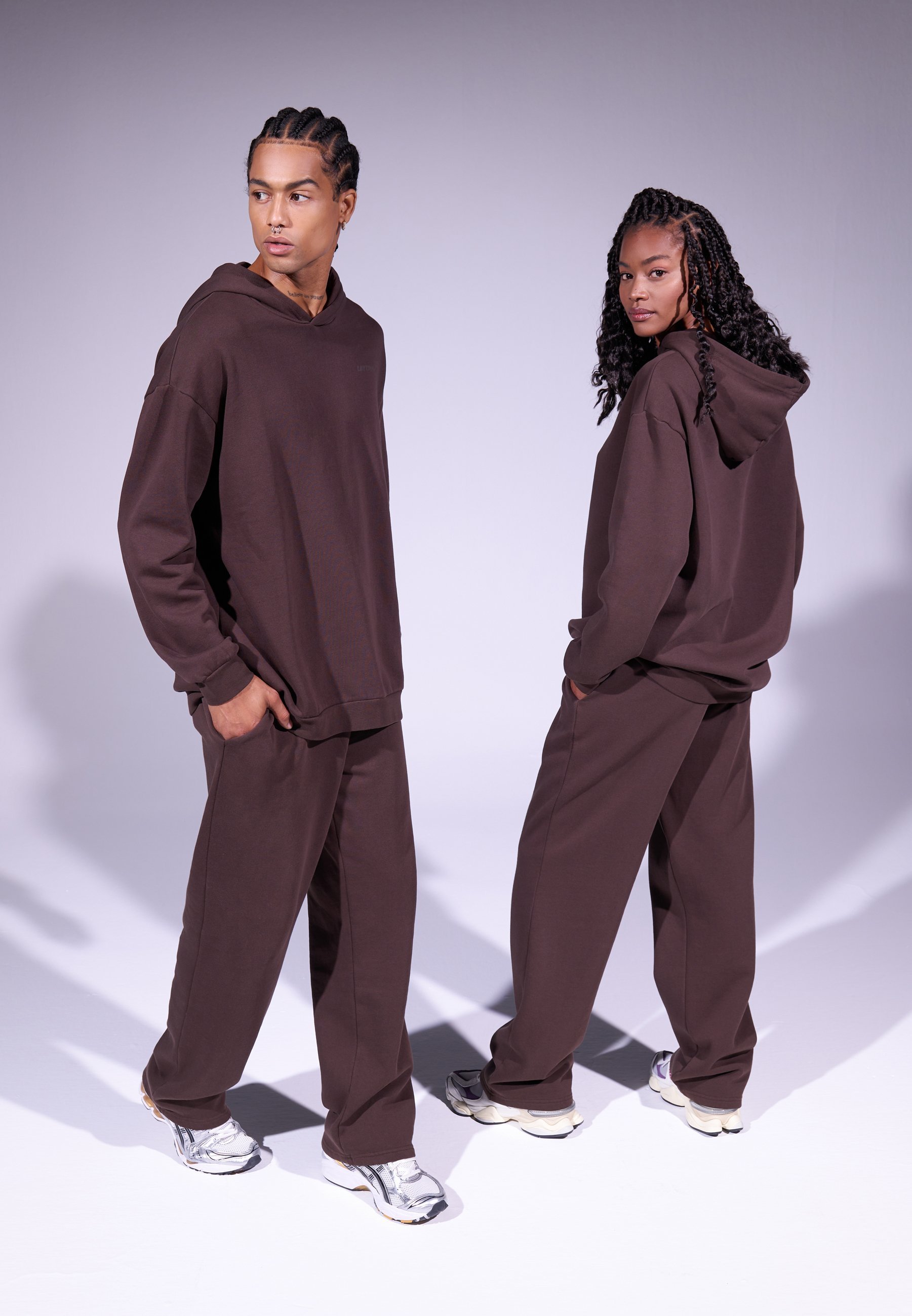 YOURTURN UNISEX - Trainingspak - donkerbruin