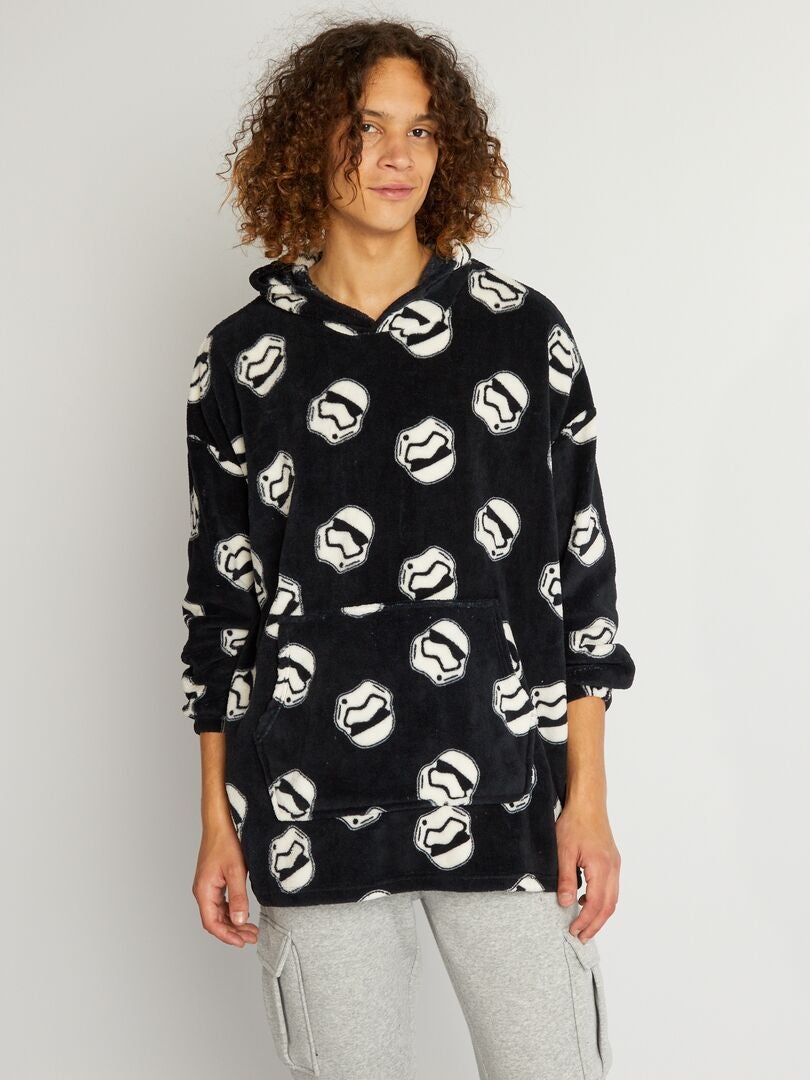 Star Wars 'Stormtroopers' fleece badjas voor thuis - Zwart/Wit