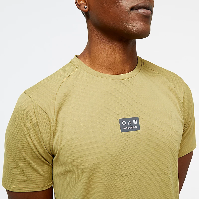 Impact Run AT N-Vent T-shirt met korte mouwen voor heren - Olijfolie