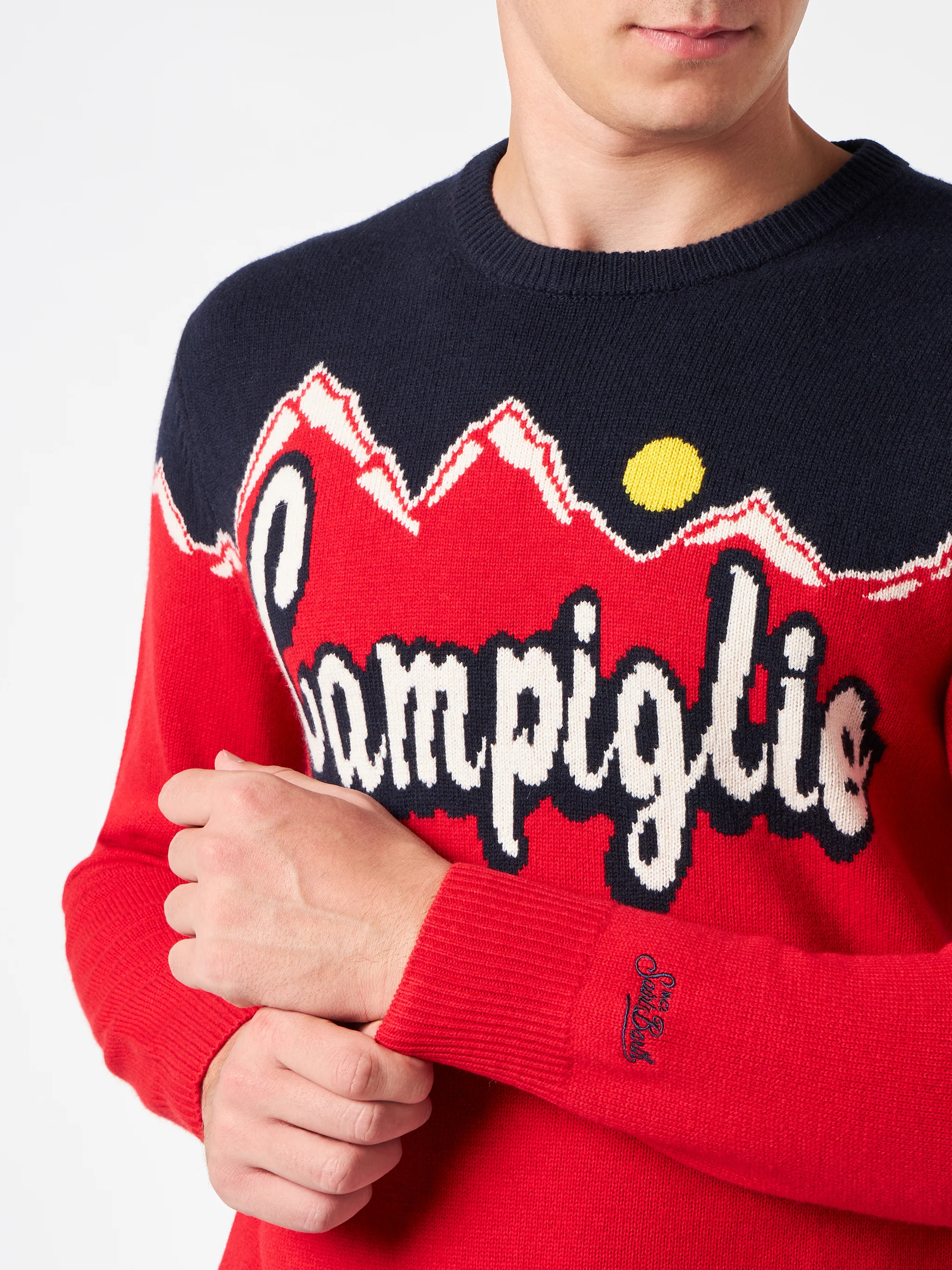 Campiglio herentrui met ronde hals en jacquardprint