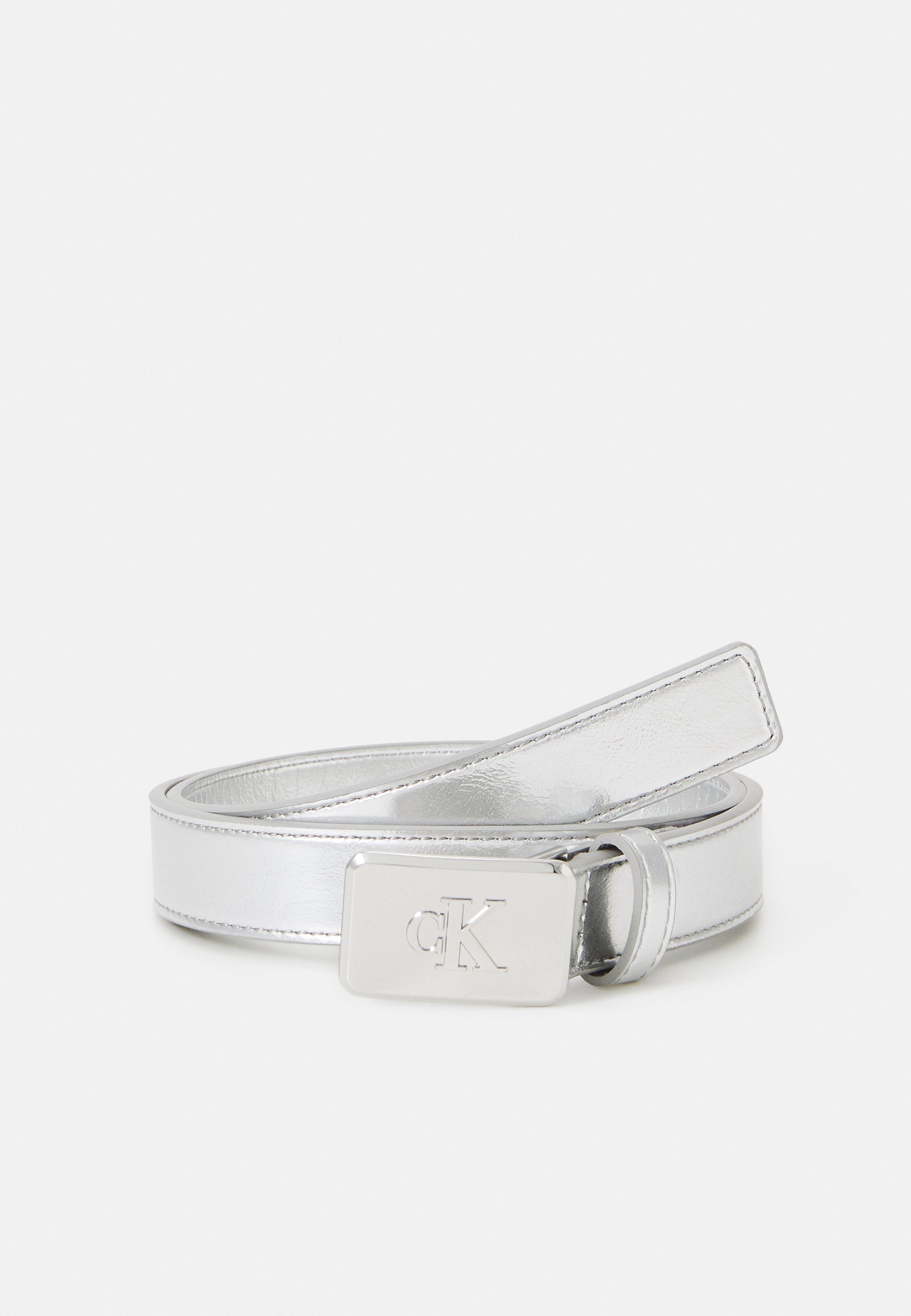 Calvin Klein Jeans METALLIC GESP RIEM UNISEX - Riem - zilverkleurig