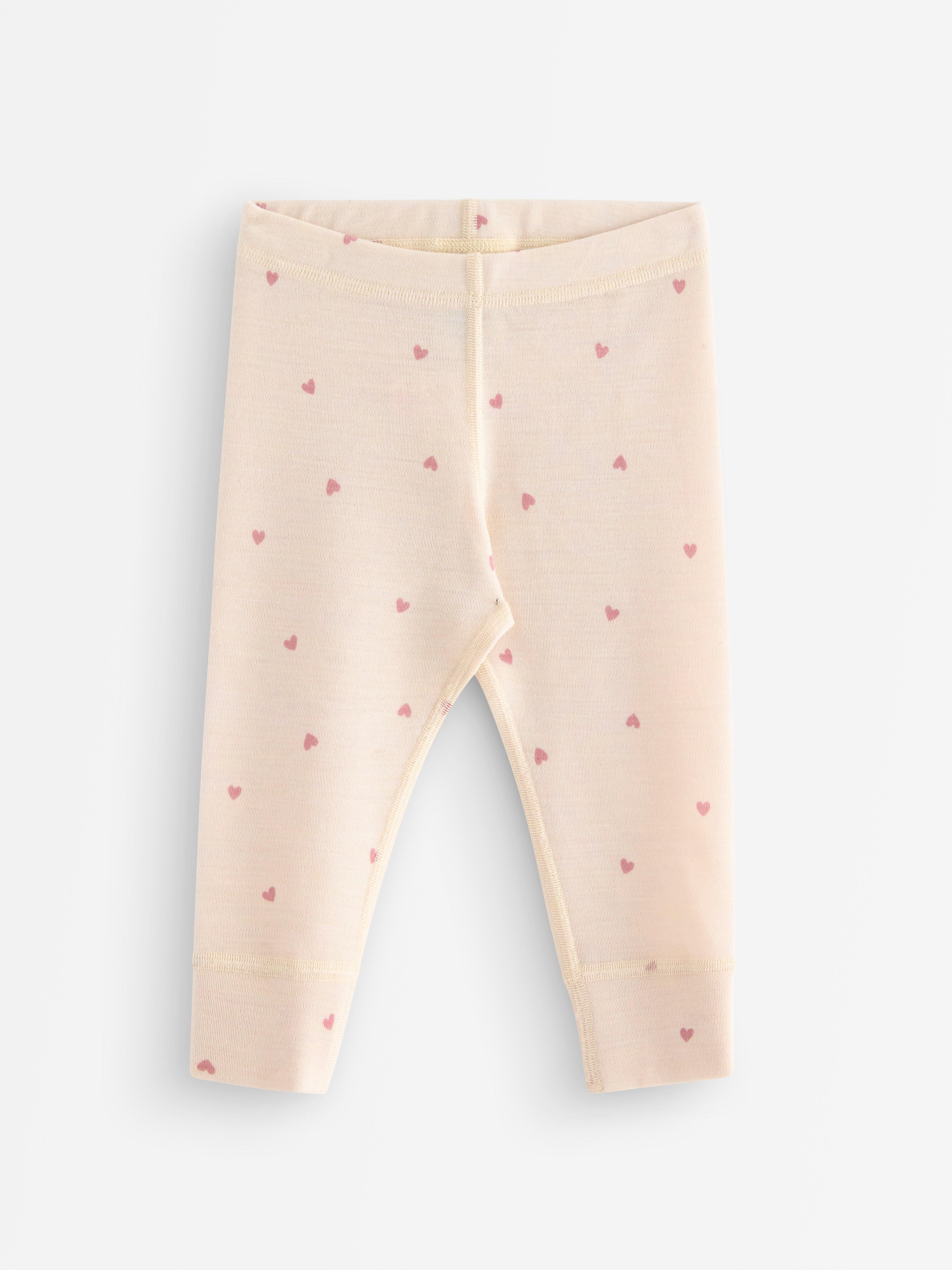 Leggings i merinoull Light Beige