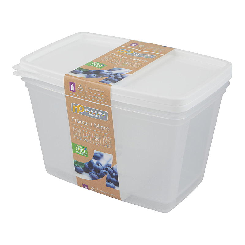 Cuisine Fryser/køleboks 2x1,2 l fossilfri hvid