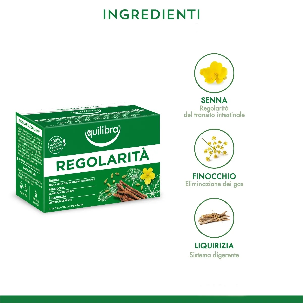 EQUILIBRA Kruidenthee Equilibra Regularity 15 filters met venkel, senna en zoethout