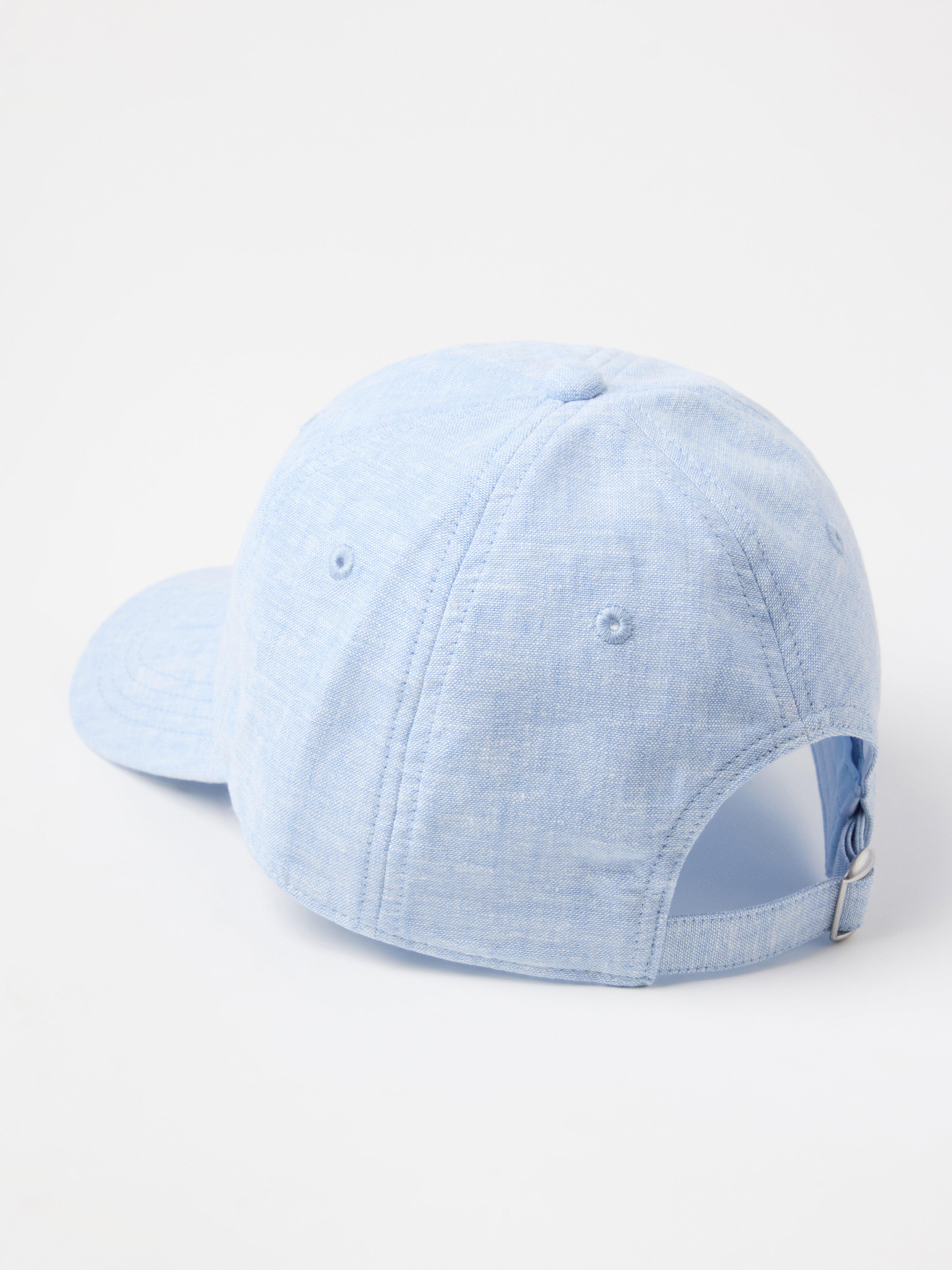 Casquette en lin mélangé bleu clair