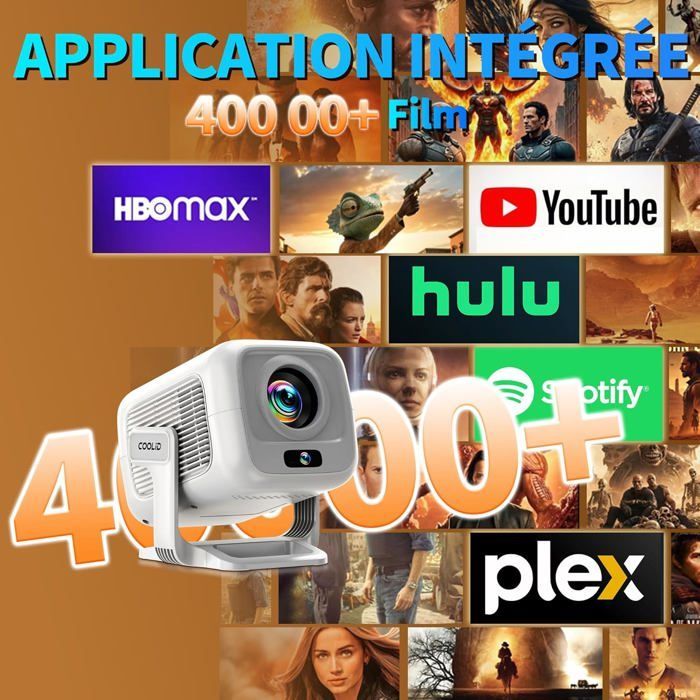 Proyector de vídeo portátil - CACTOSE - Full HD - WiFi 6 - Bluetooth 5.4 - 200 lúmenes ANSI