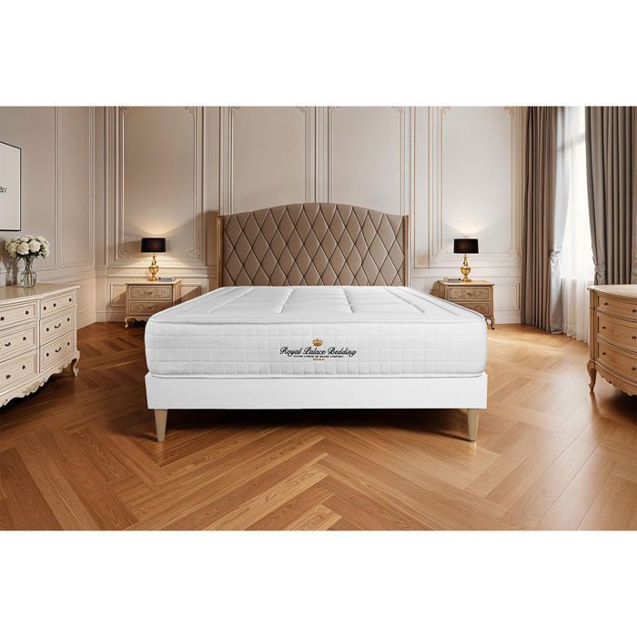 Mattress and bed base set - ROYAL PALACE BEDDING - Balmoral 90x200 cm - High-resilience foam - Firm