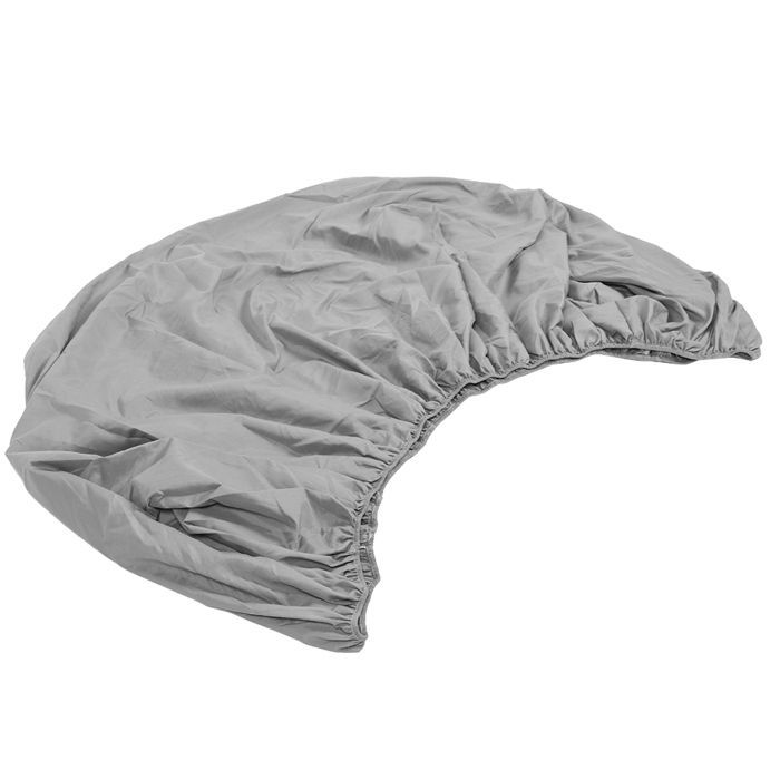 Soft Grey Elasticated Mattress Cover, Bedding Protector 100x200x25cm - Hotel and Home